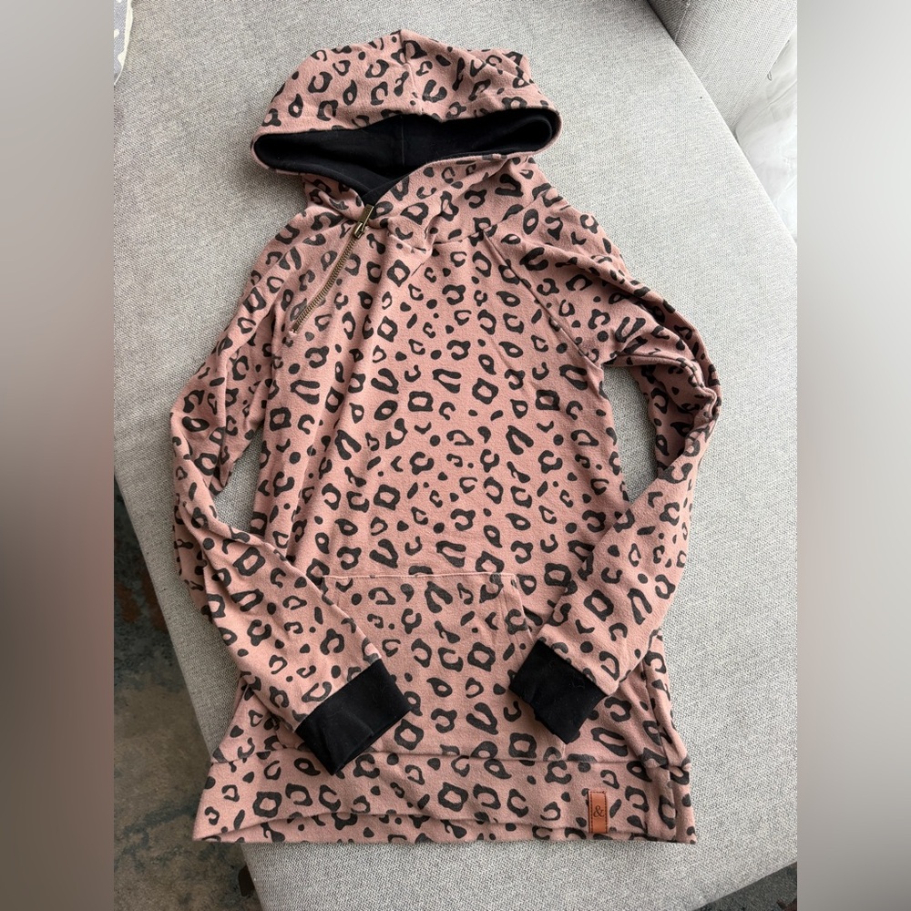 AMPERSAND AVE brown and Black Hoodie